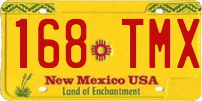 NM license plate 168TMX