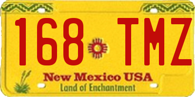 NM license plate 168TMZ