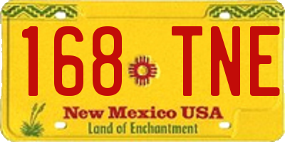 NM license plate 168TNE