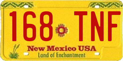 NM license plate 168TNF