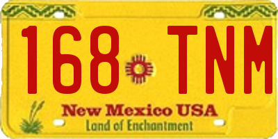 NM license plate 168TNM