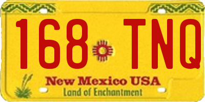 NM license plate 168TNQ