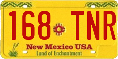 NM license plate 168TNR