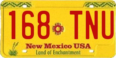 NM license plate 168TNU