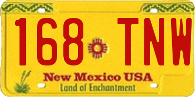 NM license plate 168TNW