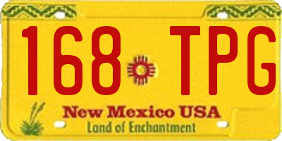 NM license plate 168TPG