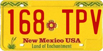 NM license plate 168TPV