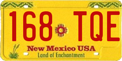 NM license plate 168TQE