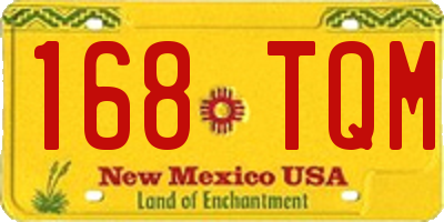 NM license plate 168TQM