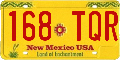 NM license plate 168TQR
