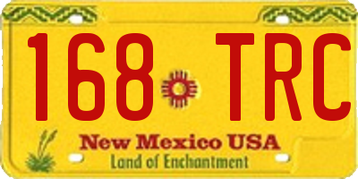 NM license plate 168TRC
