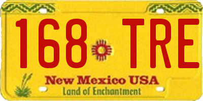 NM license plate 168TRE