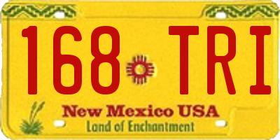 NM license plate 168TRI