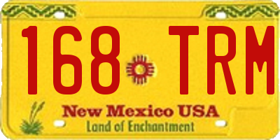 NM license plate 168TRM