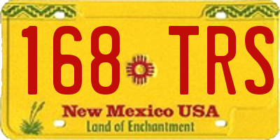 NM license plate 168TRS