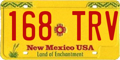 NM license plate 168TRV