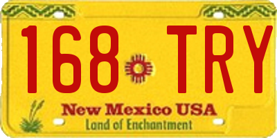 NM license plate 168TRY