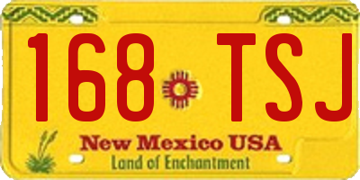 NM license plate 168TSJ