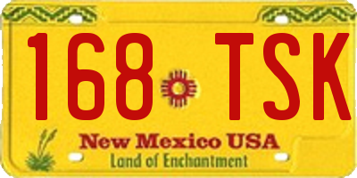 NM license plate 168TSK