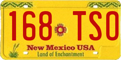 NM license plate 168TSO