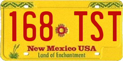 NM license plate 168TST