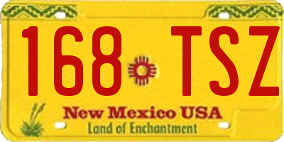 NM license plate 168TSZ