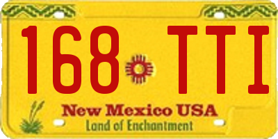NM license plate 168TTI
