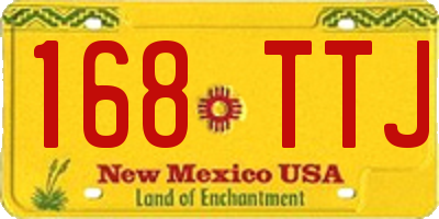 NM license plate 168TTJ