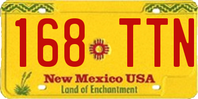 NM license plate 168TTN