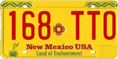 NM license plate 168TTO