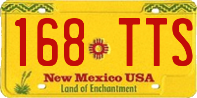 NM license plate 168TTS