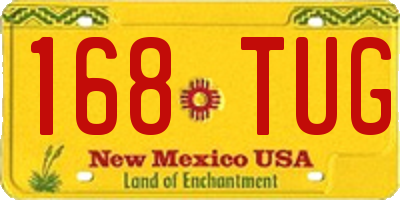 NM license plate 168TUG