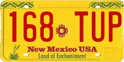 NM license plate 168TUP