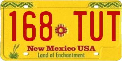 NM license plate 168TUT