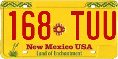 NM license plate 168TUU