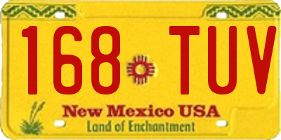 NM license plate 168TUV