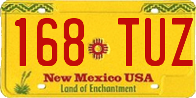 NM license plate 168TUZ
