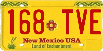 NM license plate 168TVE