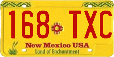NM license plate 168TXC
