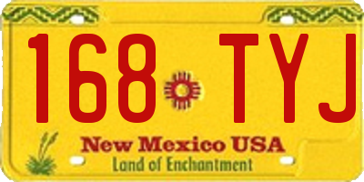 NM license plate 168TYJ