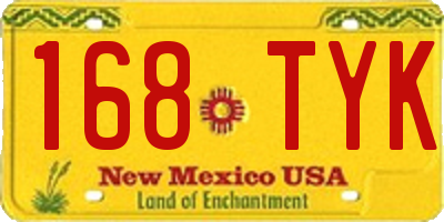 NM license plate 168TYK