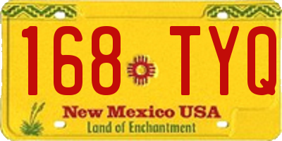 NM license plate 168TYQ