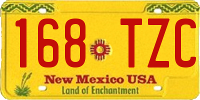 NM license plate 168TZC