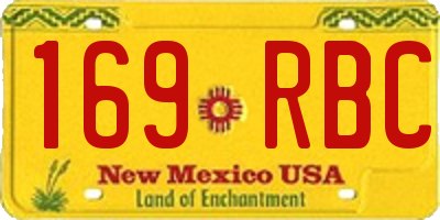 NM license plate 169RBC