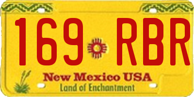 NM license plate 169RBR