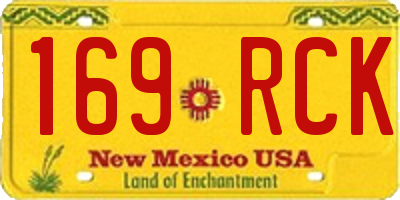 NM license plate 169RCK