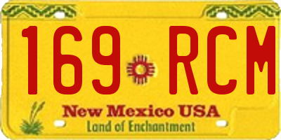 NM license plate 169RCM