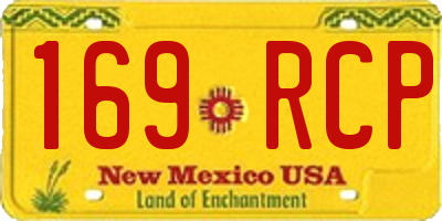 NM license plate 169RCP