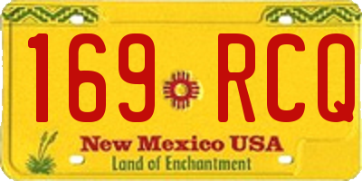 NM license plate 169RCQ