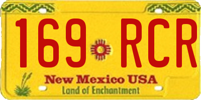NM license plate 169RCR